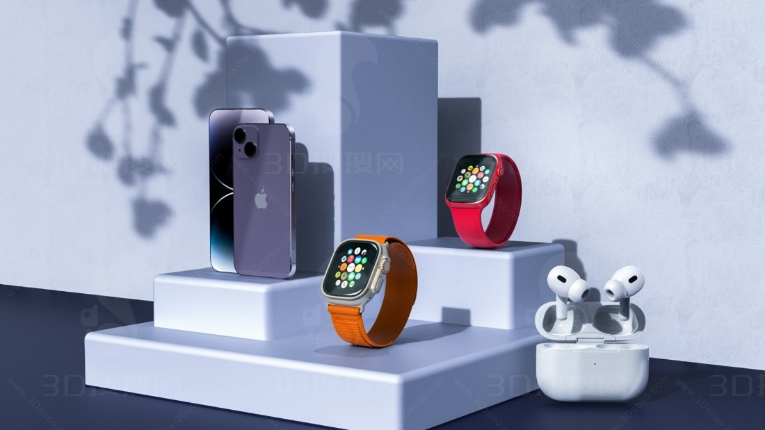 iphone14手机 苹果最新系列产品 apple watch系列产品渲染（高质量 含原图）-3