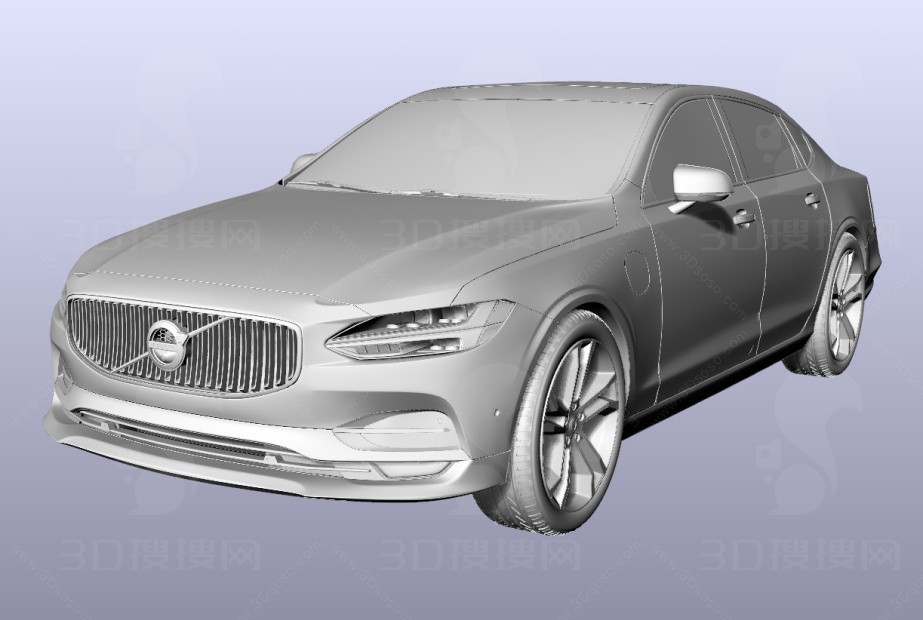 沃尔沃Volvo S90模型+渲染-2