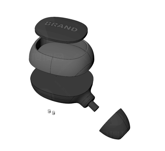 简约TWS蓝牙耳机建模-2