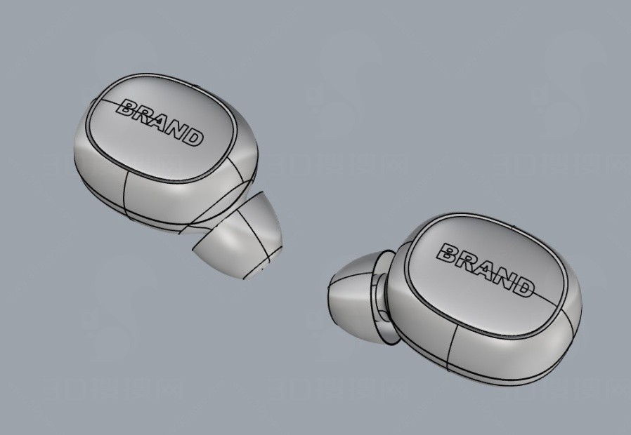 简约TWS蓝牙耳机建模-1